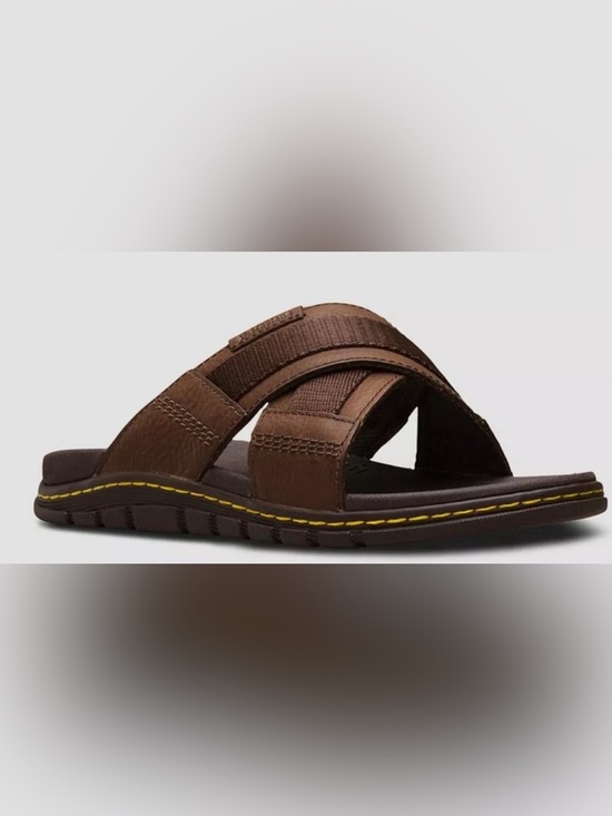Dr. Marten Men’s Athens Brown Leather Sz 14 Slide On Sandals.             3347 main image 7